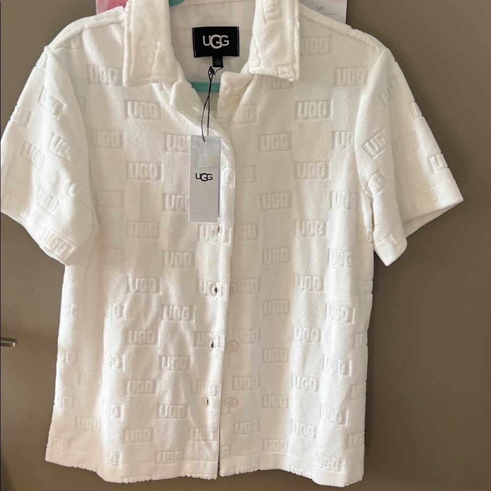 NWT UGG Shirina Terry Cloth Pajama Top Size Small